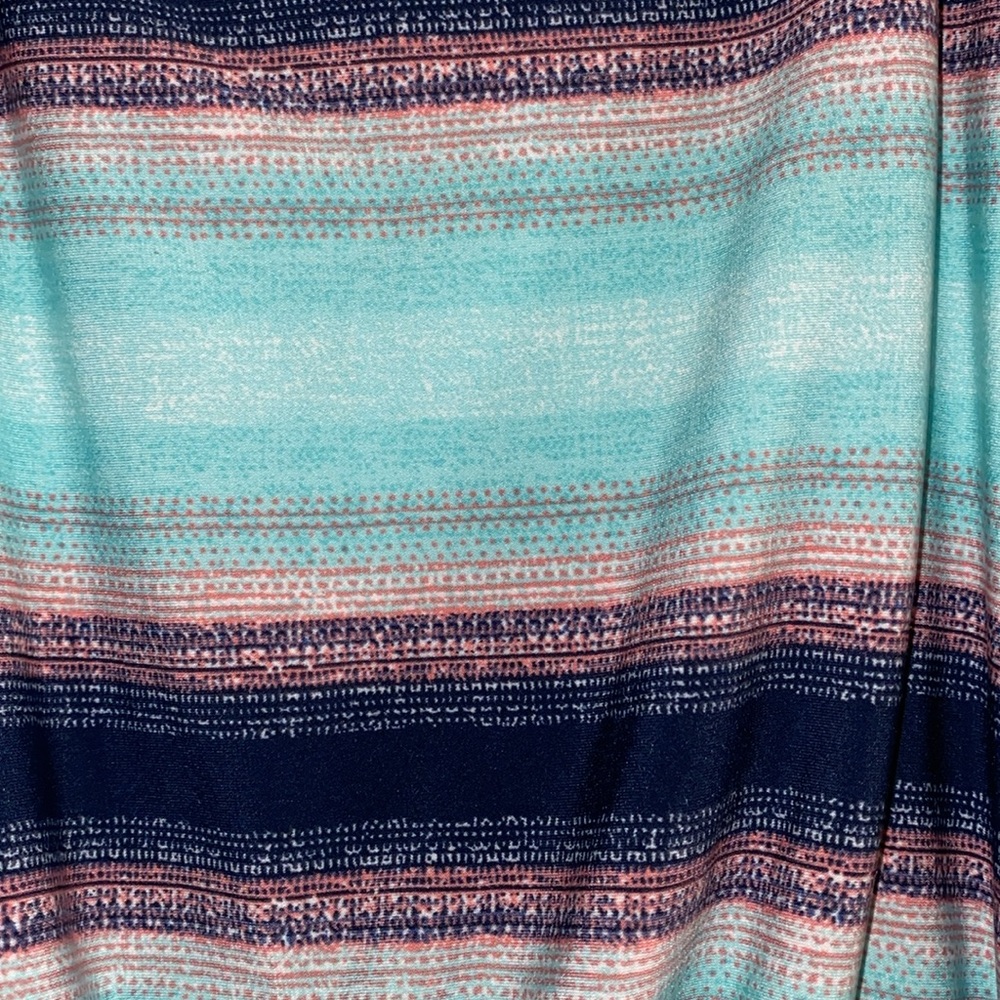 24/7 Maurices Sleeveless Maxi Dress Light Blue/coral/black Size Small - Picture 7 of 9